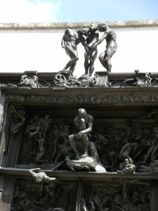 Thinker in the Gates of Hell, Rodin Museum, Paris.  Don't read too much in this.